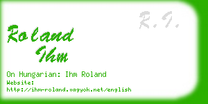 roland ihm business card